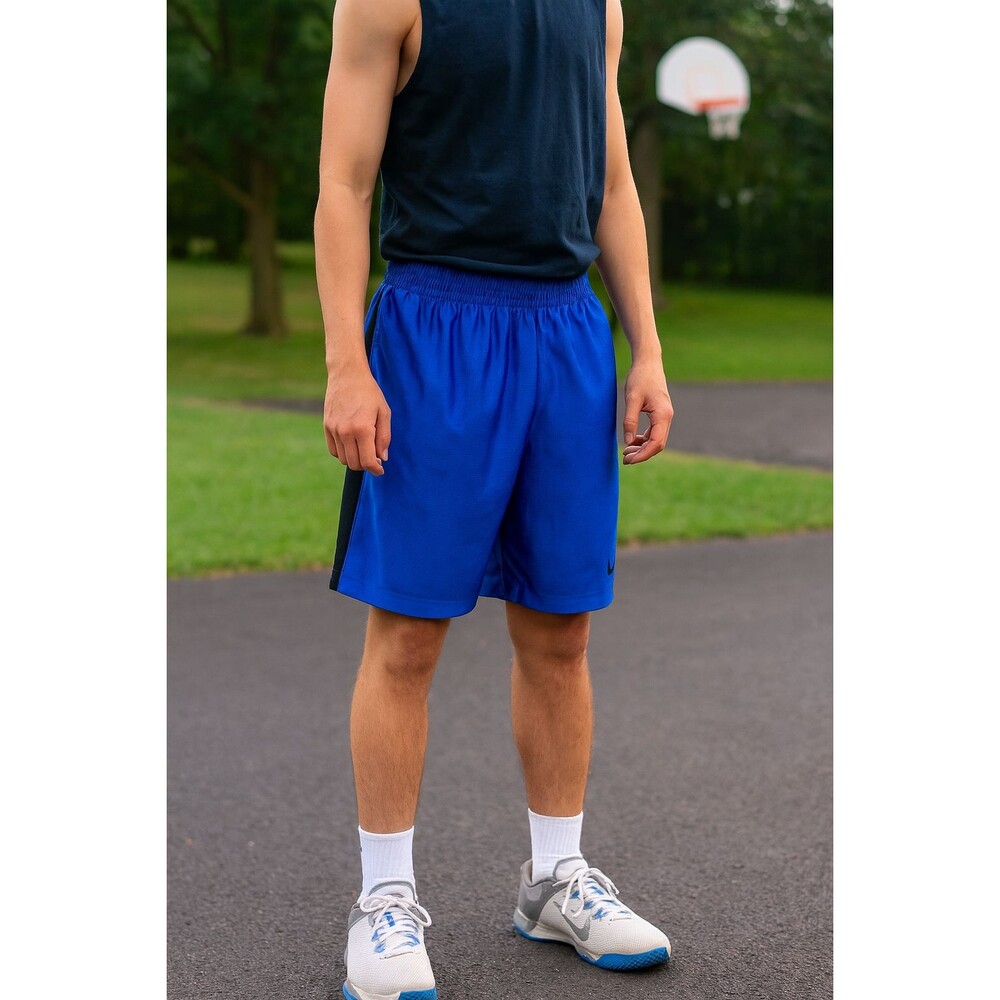 Nike Vintage Rare Dazzle Money Basketball Shorts Blue Black Silky Soft L